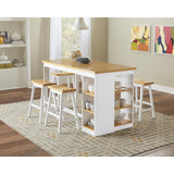 Christy Oak/White Counter Storage Table - Super Arbor