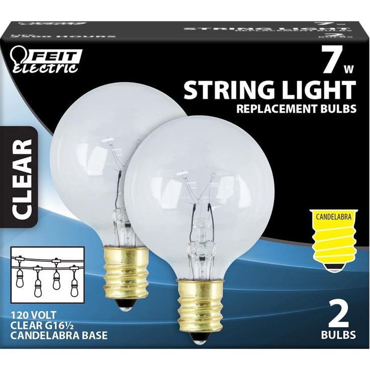 Feit Electric 7-Watt Soft White G16.5 Incandescent Light Bulb (36-Pack)