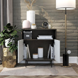 Ameriwood Home Olivia Contemporary/Modern Gray Metal Curio Cabinet