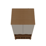 Manhattan Comfort Hampton Maple Cream 6-Shelf Office Cabinet