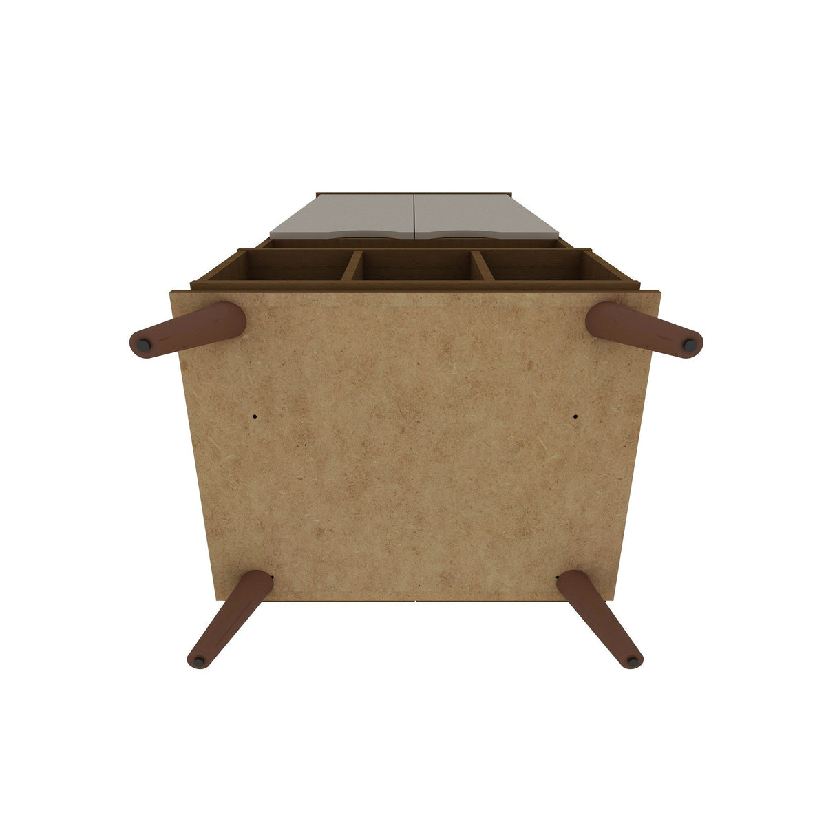 Manhattan Comfort Hampton Maple Cream 6-Shelf Office Cabinet