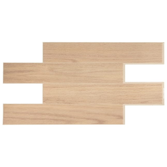 Smart Tiles Norway Oak Wood 23-in x 11-in Matte Resin Linear Wood Look Peel and Stick Wall Tile (2.68-sq. ft/ Carton)