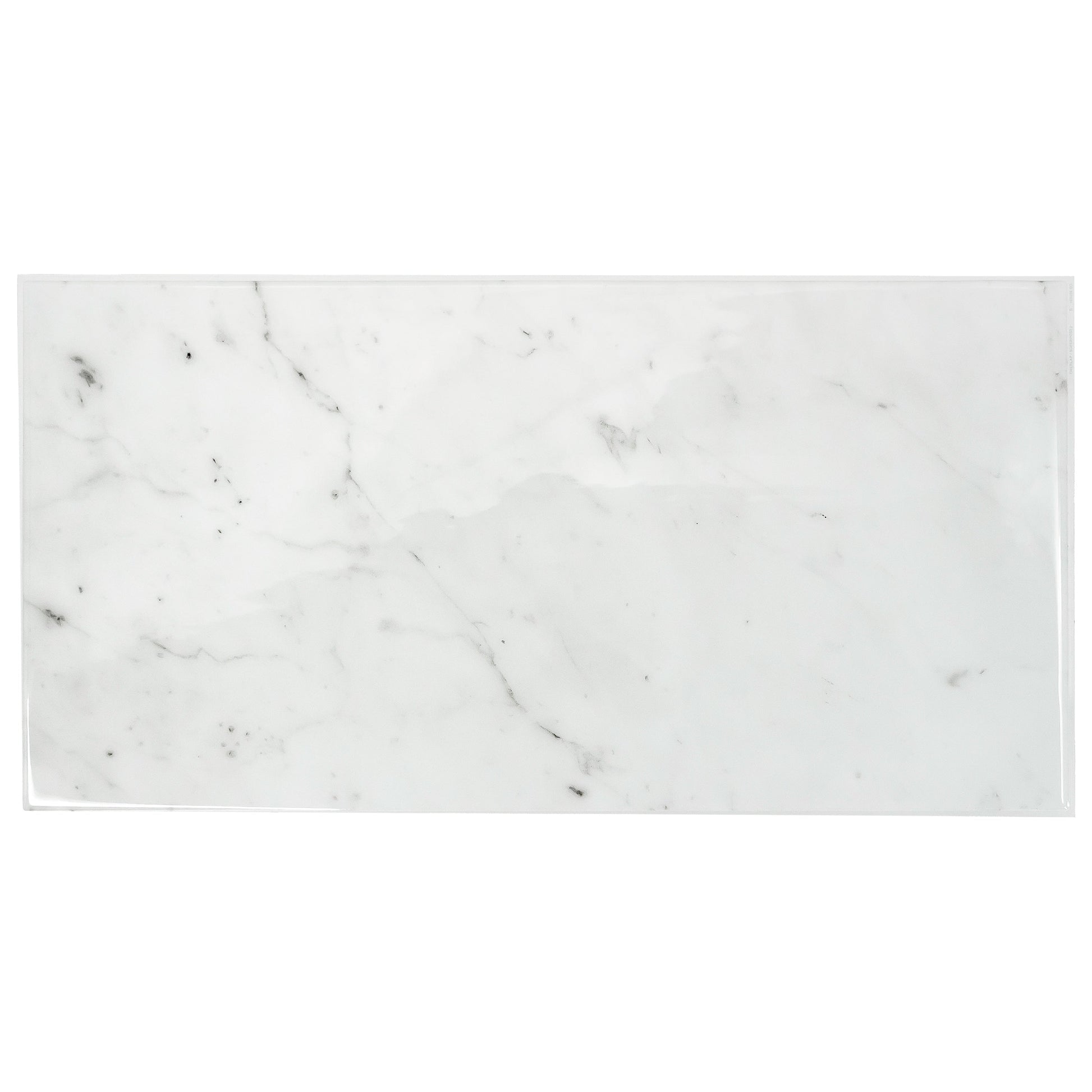 Smart Tiles Blok Carrera Gray Marble 23-in x 11-in Glossy Resin Marble look Peel and stick Wall Tile product image