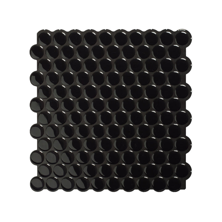 Smart Tiles Penny Nora Black 9-in x 9-in Glossy Resin Subway Penny round Peel and stick Wall Tile product image
