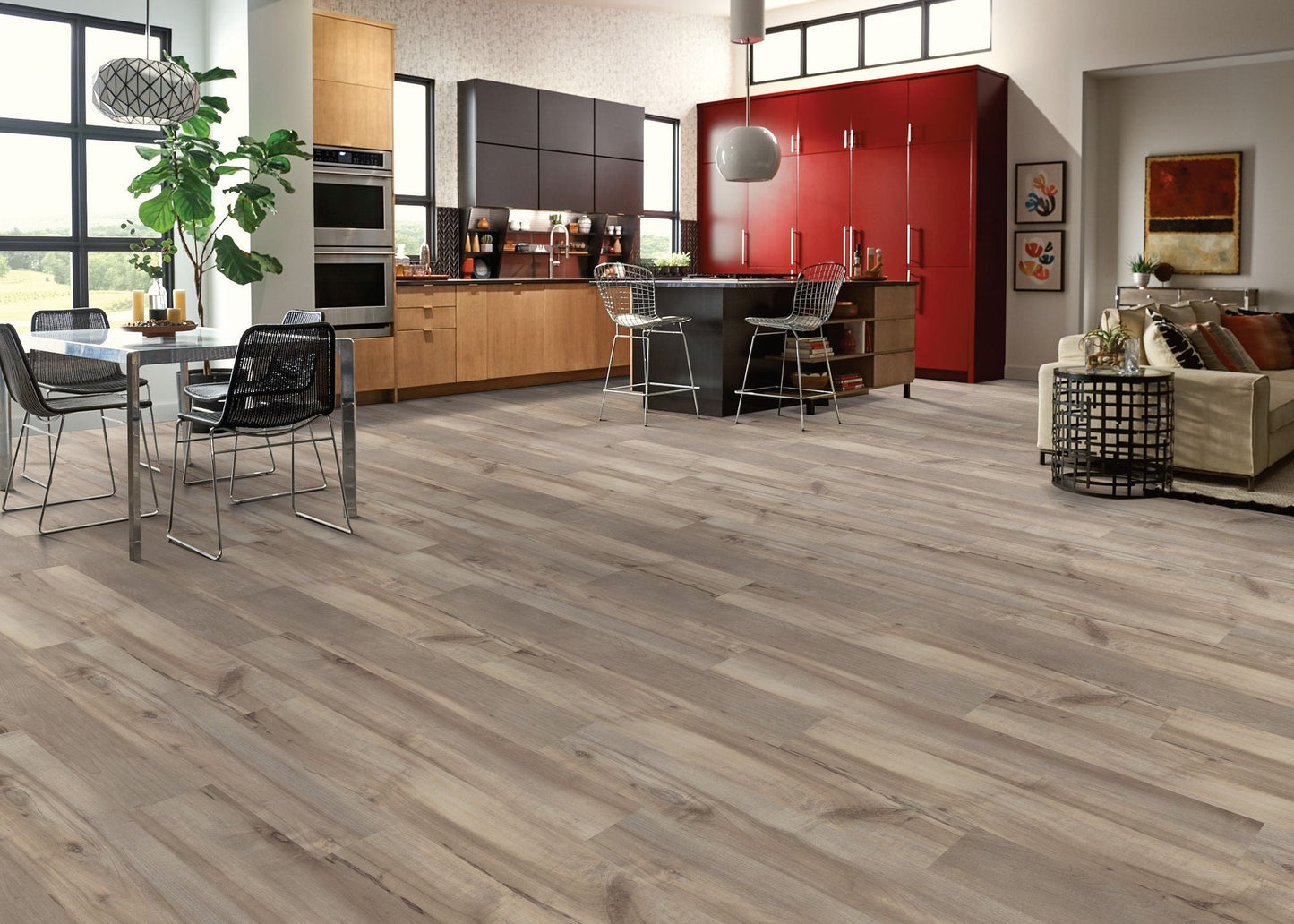 Shaw Newcastle Turret Maple 7-in Wide x 4-4/5-mm Thick Waterproof Interlocking Luxury Vinyl Plank Flooring (18.68-sq ft)