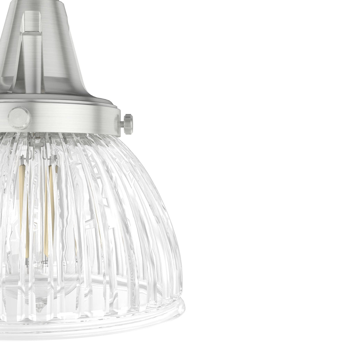 Hunter Cypress Grove 4-Light Brushed Nickel Transitional Led Crystal Chandelier