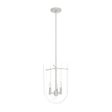 Hunter Sacha 3-Light Brushed Nickel Modern/Contemporary Clear Glass Urn LED Medium Hanging Pendant Light