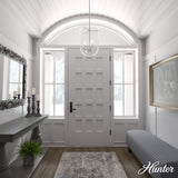 Hunter Sacha 3-Light Brushed Nickel Modern/Contemporary Clear Glass Urn LED Medium Hanging Pendant Light
