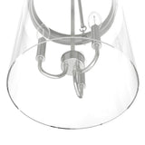 Hunter Devon Park 3-Light Brushed Nickel Transitional Clear Glass Urn LED Medium Hanging Pendant Light