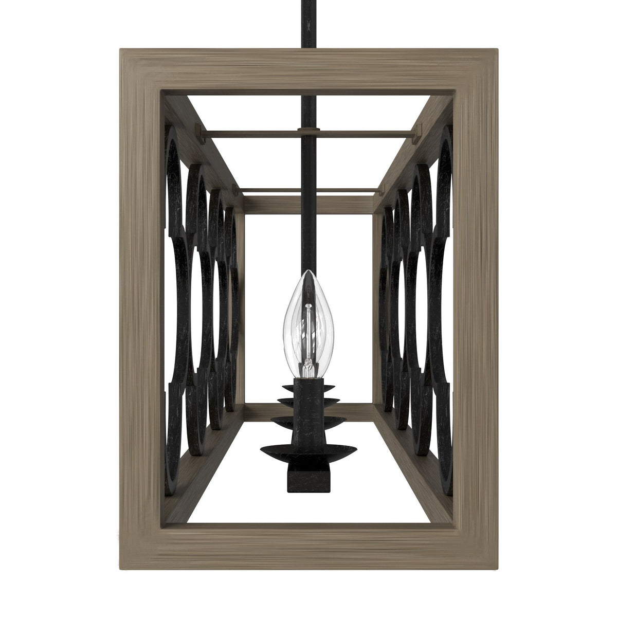 Hunter Gablecrest 4-Light Matte Black Transitional Led Chandelier