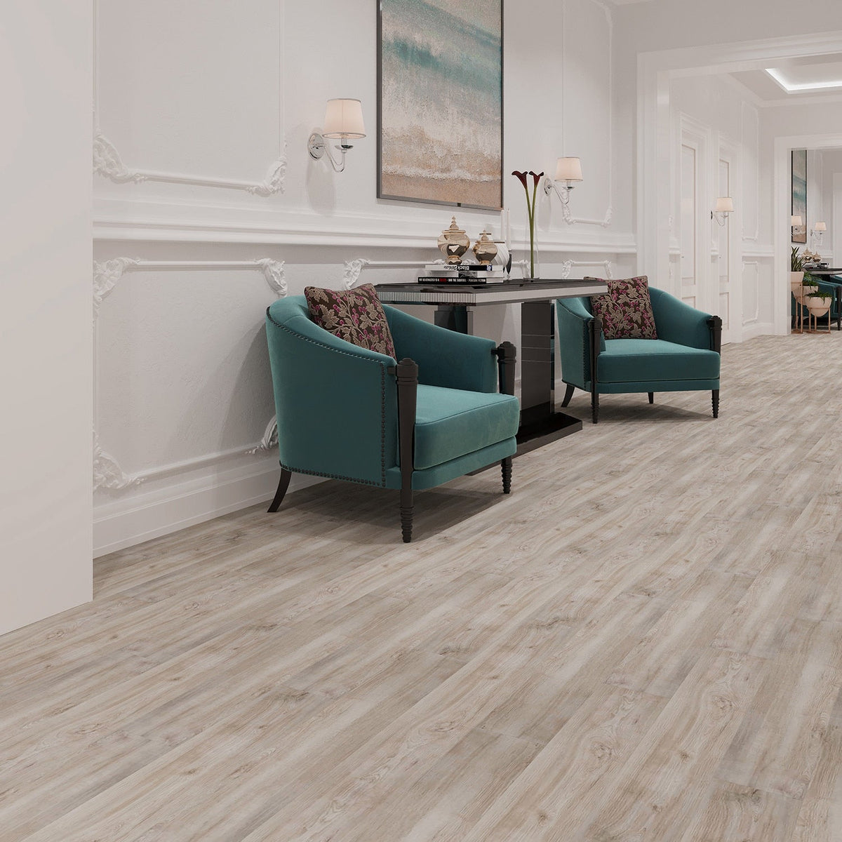Lucida USA (Sample) PresCore Clay Brown Wood Look 12-mil Water Resistant Glue Down Vinyl Tile