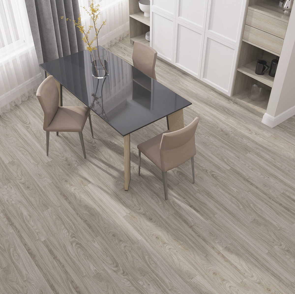 Lucida USA (Sample) PresCore Toasted Gray Wood Look 12-mil Water Resistant Glue Down Vinyl Tile