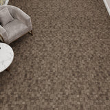 Lucida USA Oak Block Brown Patterned Look 28-mil x 12-in W x 24-in L Waterproof Glue Down Luxury Vinyl Tile Flooring (36-sq ft/ Carton)