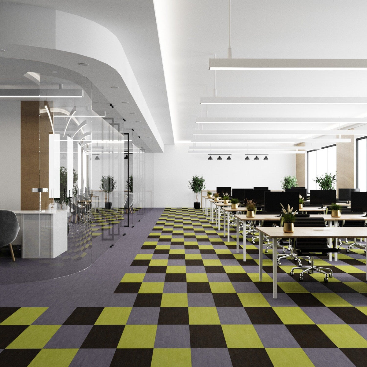 Lucida USA Wild Indigo Purple Patterned Look 28-mil x 12-in W x 24-in L Waterproof Glue Down Luxury Vinyl Tile Flooring (36-sq ft/ Carton)
