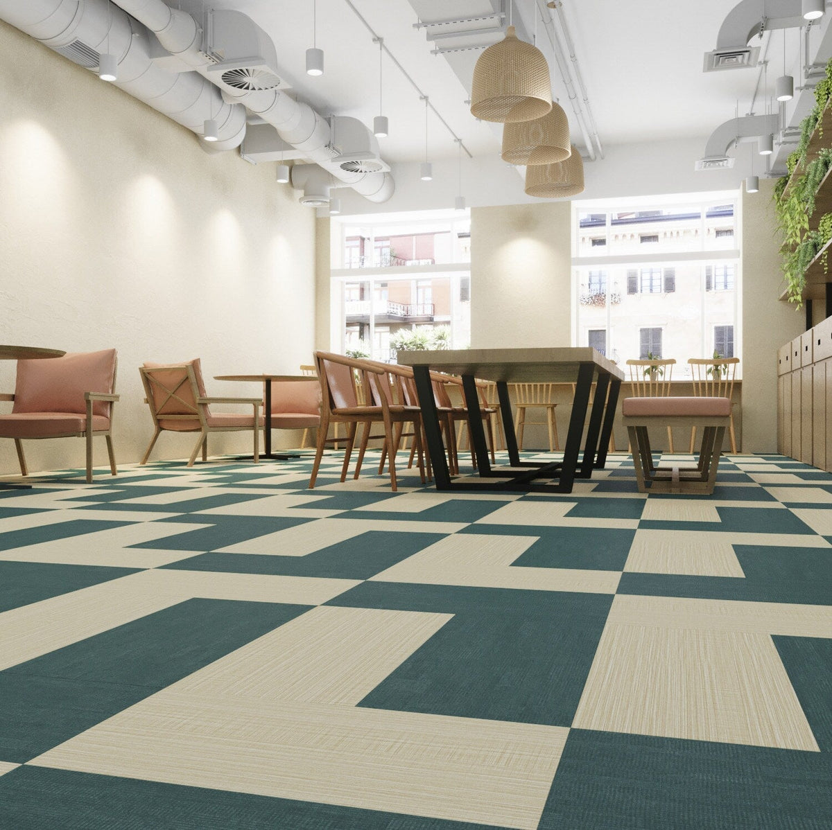 Lucida USA Eucolyptus Blue Patterned Look 28-mil x 12-in W x 24-in L Waterproof Glue Down Luxury Vinyl Tile Flooring (36-sq ft/ Carton)