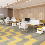 Lucida USA Daffodil Yellow Patterned Look 28-mil x 12-in W x 24-in L Waterproof Glue Down Luxury Vinyl Tile Flooring (36-sq ft/ Carton)