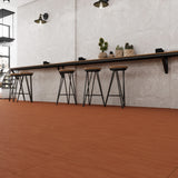 Lucida USA Marigold Orange Patterned Look 28-mil x 12-in W x 24-in L Waterproof Glue Down Luxury Vinyl Tile Flooring (36-sq ft/ Carton)