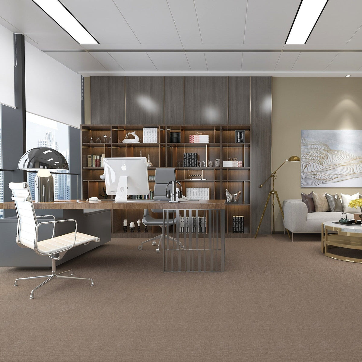 Lucida USA Copper Knit Copper Patterned Look 28-mil x 12-in W x 24-in L Waterproof Glue Down Luxury Vinyl Tile Flooring (36-sq ft/ Carton)