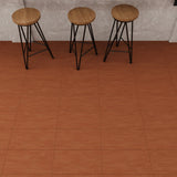 Lucida USA Marigold Orange Patterned Look 28-mil x 12-in W x 24-in L Waterproof Glue Down Luxury Vinyl Tile Flooring (36-sq ft/ Carton)
