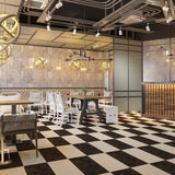 Lucida USA Burnt Block Brown Patterned Look 28-mil x 12-in W x 24-in L Waterproof Glue Down Luxury Vinyl Tile Flooring (36-sq ft/ Carton)