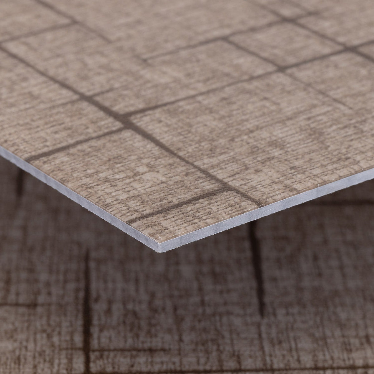 Lucida USA Rustic Deco Brown Patterned Look 28-mil x 12-in W x 24-in L Waterproof Glue Down Luxury Vinyl Tile Flooring (36-sq ft/ Carton)