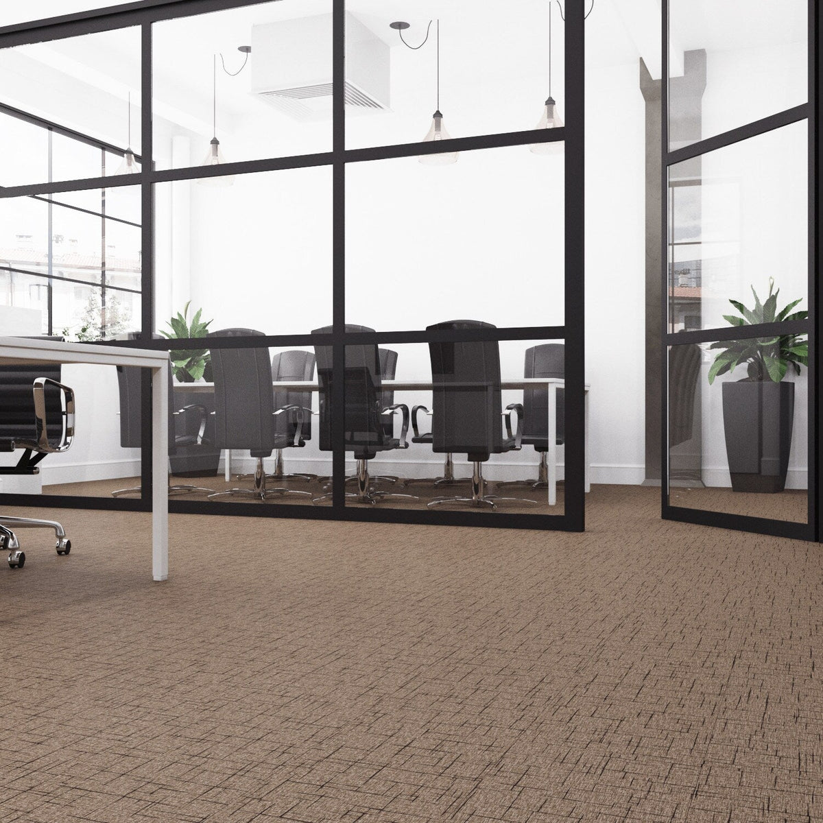 Lucida USA Rustic Deco Brown Patterned Look 28-mil x 12-in W x 24-in L Waterproof Glue Down Luxury Vinyl Tile Flooring (36-sq ft/ Carton)