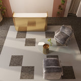 Lucida USA Faded Block Brown Patterned Look 28-mil x 12-in W x 24-in L Waterproof Glue Down Luxury Vinyl Tile Flooring (36-sq ft/ Carton)