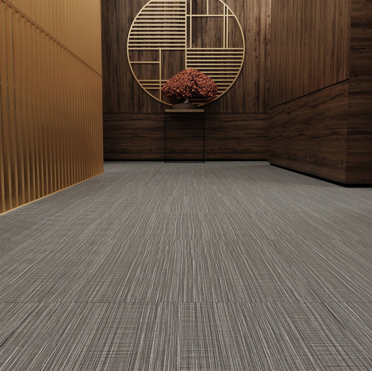 Lucida USA Granite Weave Gray Patterned Look 28-mil x 12-in W x 24-in L Waterproof Glue Down Luxury Vinyl Tile Flooring (36-sq ft/ Carton)