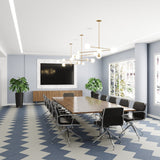 Lucida USA Cornflowe Blue Patterned Look 28-mil x 12-in W x 24-in L Waterproof Glue Down Luxury Vinyl Tile Flooring (36-sq ft/ Carton)