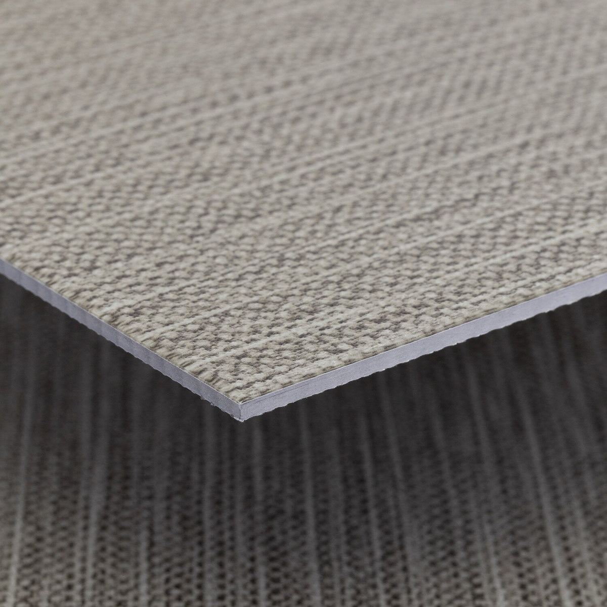 Lucida USA Carbon Knit Silver Patterned Look 28-mil x 12-in W x 24-in L Waterproof Glue Down Luxury Vinyl Tile Flooring (36-sq ft/ Carton)