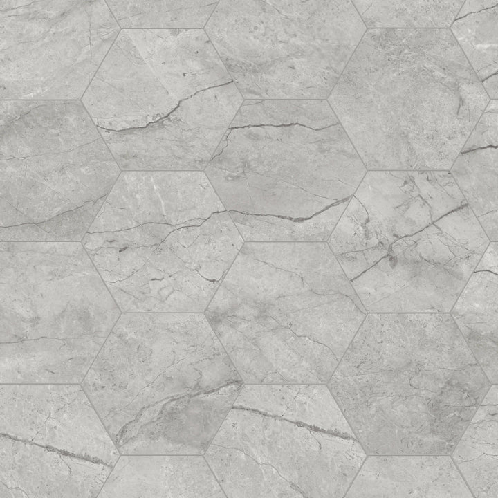 Satori Regent Argento 8-in x 10-in Matte Porcelain Hexagon Floor and Wall Tile (0.44-sq. ft/ Piece)