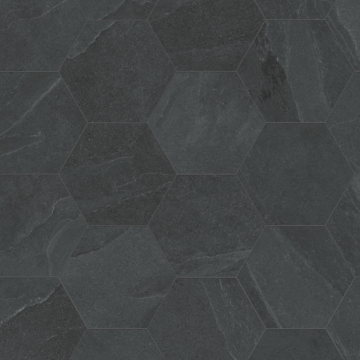 Satori Gios Graphite Hexagon 8-in x 10-in Matte Porcelain Floor and Wall Tile (0.44-sq ft per Piece)