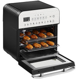 1600-Watts Silver/Black Electric Air Fryer Oven Ultra with Rotisserie, Dehydrator, and Accessories