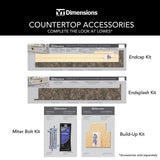VT Dimensions Wilsonart 10-ft Toffee di Pesco Right-Hand Miter-Cut Laminate Kitchen Countertop with Integrated Backsplash