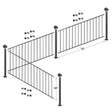 Fortress Building Products 18-ft x 34-in Black Sand Steel Deck Rail Kit
