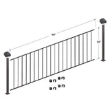 Fortress Building Products 8-ft x 34-in Black Sand Steel Deck Rail Kit