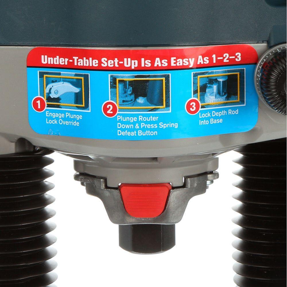 15 Amp 3-1/2 in. Corded Variable Speed Plunge Router with Dust Collection System - Super Arbor