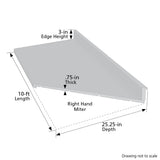 VT Dimensions Formica 10-ft Carrara Bianco Right-Hand Miter-Cut Laminate Kitchen Countertop with Integrated Backsplash