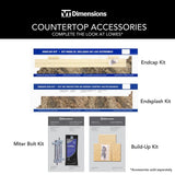 VT Dimensions Formica 10-ft Lapidus Brown FX Radiance Straight Laminate Kitchen Countertop with Integrated Backsplash