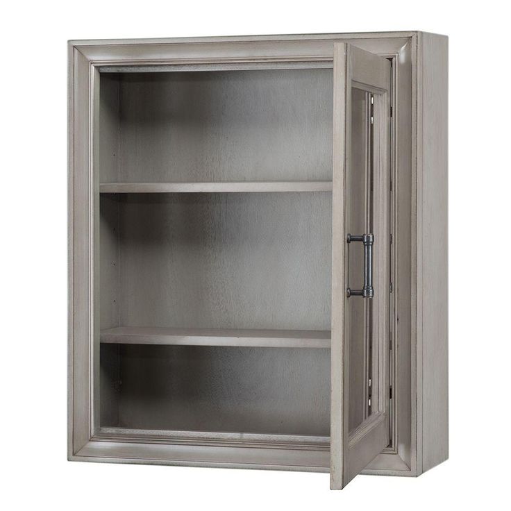 Hazelton 24 in. W x 28 in. H Framed Surface-Mount Bathroom Medicine Cabinet in Antique Grey