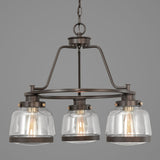Progress Lighting Judson 3-Light Antique Bronze Farmhouse Chandelier