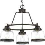 Progress Lighting Judson 3-Light Antique Bronze Farmhouse Chandelier