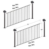 Fortress Building Products 12-ft x 40-in Black Sand Steel Deck Rail Kit