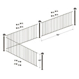 Fortress Building Products 24-ft x 40-in Antique Bronze Steel Deck Rail Kit