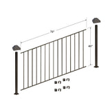 Fortress Building Products 6-ft x 40-in Antique Bronze Steel Deck Rail Kit