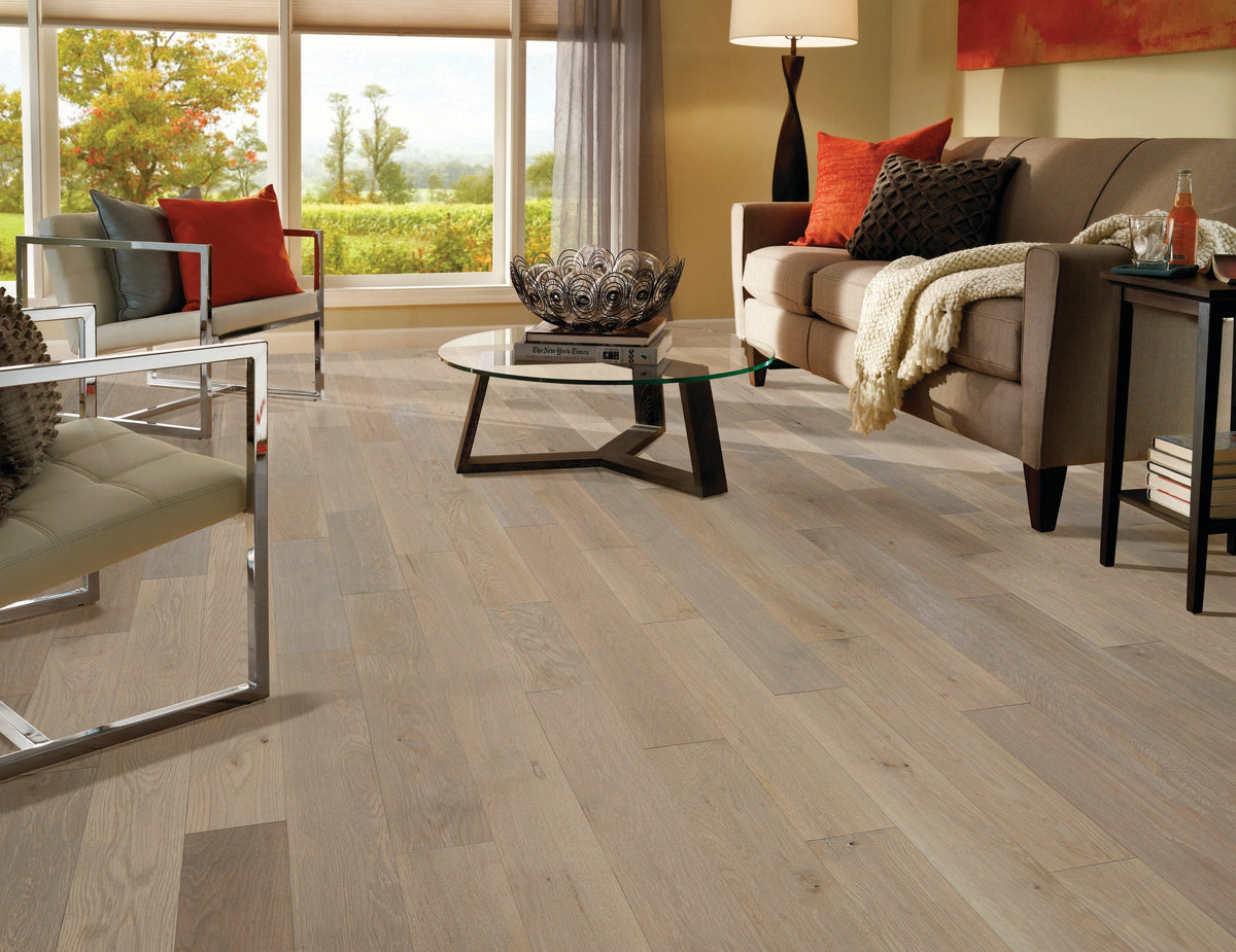 Bruce (Sample) America's Best Choice Easy Breezy Gray White Oak Solid Handscraped Hardwood Flooring