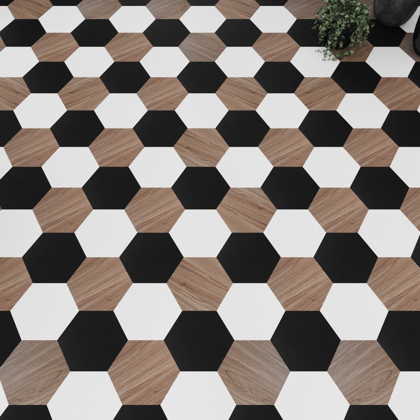Lucida USA MosaiCore Pure Black 9-in x 9-in Waterproof Luxury Vinyl Tile Flooring, 28-mil Wear Layer (12.25-sq ft Carton)