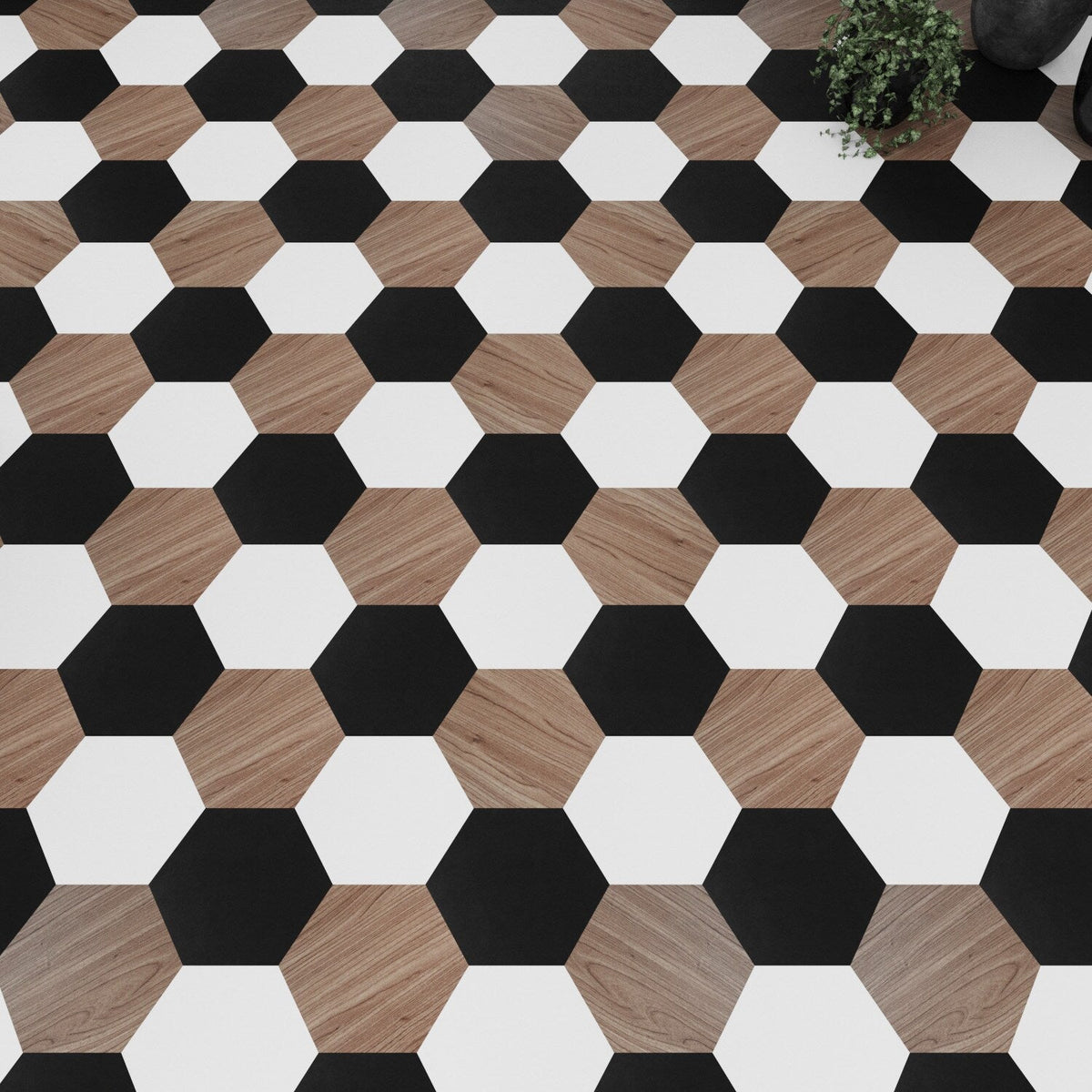 Lucida USA Pure Black Solid 28-mil x 9-in W x 10-in L Waterproof Glue Down Luxury Vinyl Tile Flooring (12.25-sq ft/ Carton)