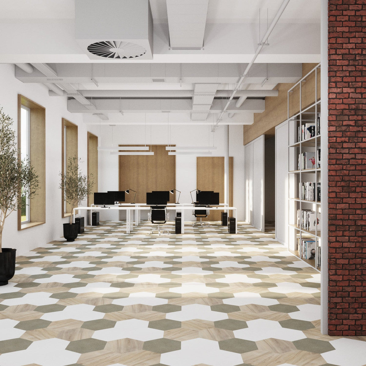 Lucida USA MosaiCore Snow 9-in x 9-in Waterproof Luxury Vinyl Tile Flooring, 28-mil Wear Layer (12.25-sq ft Carton)