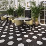 Lucida USA MosaiCore Noir 9-in x 9-in Waterproof Stone-Look Luxury Vinyl Tile Flooring, 28-mil Wear Layer (12.25-sq ft Carton)